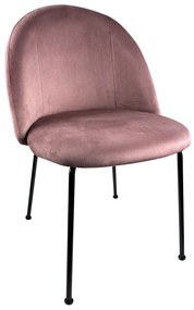 Καρέκλα Τραπεζαρίας ArteLibre TROUTMAN Σάπιο Μήλο/Μαύρο Βελούδο/Μέταλλο 58x50x80cm