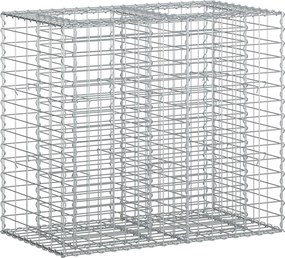 vidaXL Ανασηκωμένο κρεβάτι gabion Ασημί
