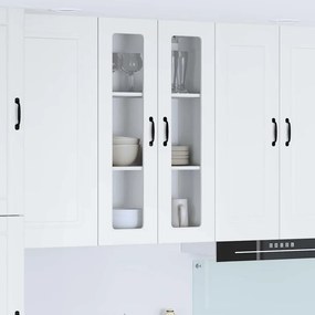 vidaXL Ραφιέρα τοίχου PORTO Λευκό 60 x 31 x 100 cm Επεξεργασμένο Ξύλο