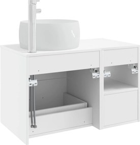 vidaXL Σετ Επίπλων Μπάνιου 2 pcs Λευκό Επεξεργασμένο Ξύλο