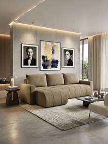 Γωνιακός Καναπές Olidow-Καφέ