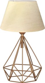 Επιτραπέζιο φωτιστικό PWL-1080 pakoworld Ε27 μπεζ-χρυσό Φ22x39εκ