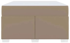 vidaXL Σκελετός Κρεβατιού Καπουτσίνο 120 x 190 cm Τεχνητό δέρμα