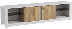 Έπιπλο Tηλεόρασης Aydos 382NRC2524 180x35x45cm White-Oak