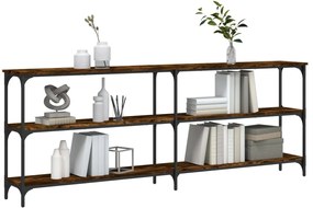 vidaXL Τραπέζι Κονσόλα Καπνιστή Δρυς 200x29x75 εκ. Επεξεργασμένο Ξύλο
