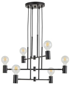 Φωτιστικό Οροφής  SE21-BL-100 ADEPT BLACK METAL PENDANT - 51W - 100W - 77-8250