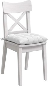 vidaXL Μαξιλάρια καθισμάτων 4 pcs Λευκό 40 x 40 x 6 cm ύφασμα