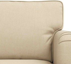 vidaXL Καναπές 120cm 2 pcs Κρεμ Μέταλλο