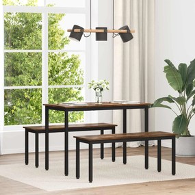 vidaXL Τραπεζαρίες 110 x 55 x 75 cm ΜΕΤΑΛΛΟ Ορθογώνιος