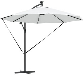 vidaXL Ομπρέλα Cantilever Banana με κλειδαριά Άμμος 294 x 294 x 248 cm