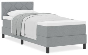 vidaXL Κρεβάτι με Στρώμα Γκρι 80x200 εκ. Υφασμάτινο