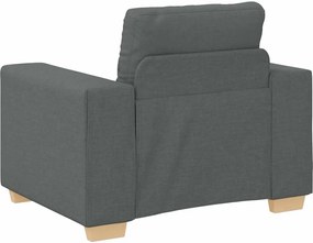 vidaXL Πολυθρόνα Σκούρο Γκρι 100 x 78 x 80 εκ. Ύφασμα