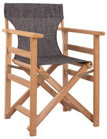 Director&#039;s chair Limnos Natural impregnation with grey textline  57x54x88.5 cm.