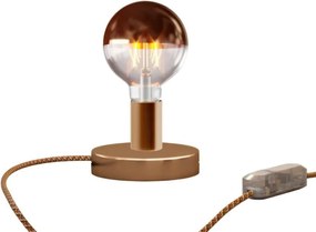 Επιτραπέζιο Φωτιστικό Μεταλλικό Posaluce Half Cup Χάλκινο Dimmer