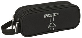 Διπλή Κασετίνα Kappa Dark Μαύρο 21 x 8 x 6 cm