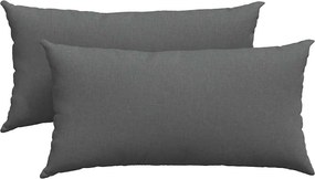 vidaXL Μαξιλάρι Καναπέ 2 pcs Σκούρο Γκρι 80 x 40 cm ύφασμα