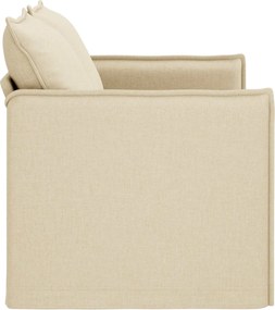 vidaXL Καναπές 120cm Κρεμ Μέταλλο