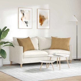vidaXL Μαξιλάρι Καναπέ 2 τμχ. Βελούδο Καφέ 70 x 50 cm