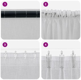 vidaXL Κουρτίνες 2 pcs Ανοιχτό γκρι 140 x 225 cm Πολυεστέρας