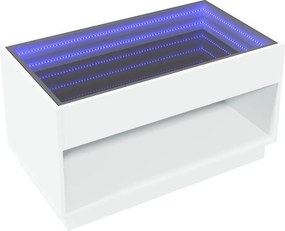 vidaXL Τραπεζάκι Σαλονιού Infinity LED Λευκό 90x50x50 εκ.