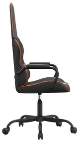 Καρέκλα Gaming Μασάζ Πορτοκαλί και Μαύρο από Συνθετικό Δέρμα - Πορτοκαλί