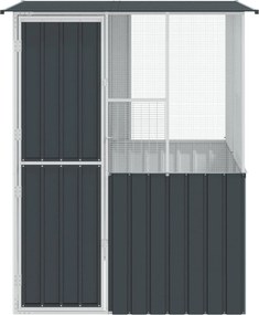 vidaXL Κλουβί Πουλιών Ανθρακί 165 x 165 x 200 εκ