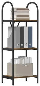 vidaXL Ράφι Βιβλίων Καπνιστή δρυς 40 x 30 x 109 εκ Επεξεργασμένο ξύλο