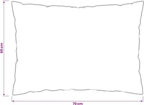 vidaXL Μαξιλάρι FULDA 60 x 70 cm 100% Πούπουλο και φτερό χήνας Λευκό