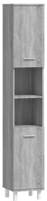 vidaXL Ντουλάπι Μπάνιου Γκρι Sonoma 30x30x179 εκ. Επεξεργασμένο Ξύλο