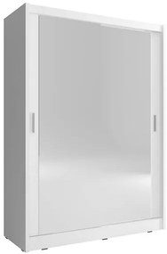 Ντουλάπα Συρόμενη Maja 2L Χρώμα Λευκό  130x200x62 cm