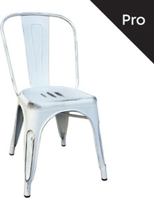RELIX Καρέκλα-Pro, Στοιβαζόμενη, Μέταλλο Βαφή Antique White   1τμχ