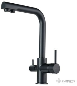 Eurorama FILTER TAP Μπαταρίας Κουζίνας για σύνδεση με ντεπόζιτο Black Matt