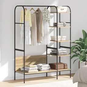 vidaXL Ράφι Ρούχων με Ράφια Sonoma Oak 120x44x160 εκ. Επεξεργασμένο Ξύλο