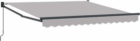 vidaXL Αντιανεμικό Ανοιχτό γκρι 300 x 250 εκ Πολυεστέρας