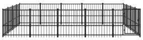 Κλουβί Σκύλου Εξωτερικού Χώρου 18,82 μ² από Ατσάλι - Μαύρο