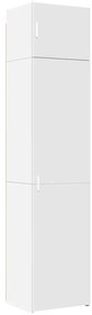 vidaXL Ντουλάπι Αποθήκευσης Στενό Λευκό 50x42,5x225 εκ. Επεξεργ. Ξύλο