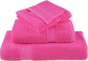 vidaXL Πετσέτες Premium SOLUND 2Τεμ. Ροζ 100x200 εκ. 600 γρ/μ²
