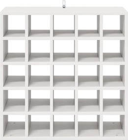 vidaXL Ράφι Κρασιού 2 pcs Λευκό 56 x 25 x 56 cm Στερεά ξυλεία πεύκου