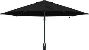 vidaXL Ομπρέλα Κήπου Μαύρο 248 x 248 x 148 εκ. Πολυεστέρας και Χάλυβας