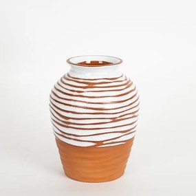 ΒΑΖΟ ΚΕΡΑΜΙΚΟ ΤΕΡΑΚΟΤΑ - ΛΕΥΚΟ 15.6x15.6x19.8cm|752-20234