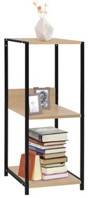 vidaXL Ραφιέρα Ίσια Μικρή Μαύρη/Δρυς 33,5x39,6x79,7 εκ. Επεξ. Ξύλο
