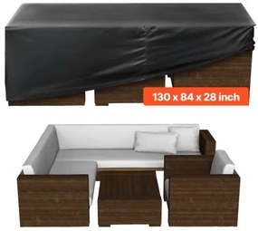 VEVOR Patio Outdoor Furniture Cover 420D Waterproof Table Chairs Sofa 130"x84"