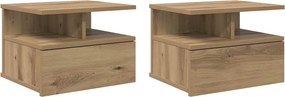 vidaXL Κρεβάτι με Float 2 τμχ. Artisan Oak 40 x 31 x 28 εκ