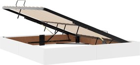 vidaXL Κρεβάτι Οθωμανικού Τύπου Καθαρό Λευκό 180 x 200 cm