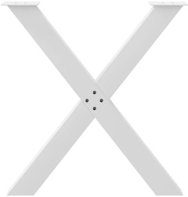 vidaXL Πόδια Τραπεζαρίας σε Σχήμα Χ 3 τεμ. Λευκά 70x(72-73) εκ. Ατσάλι