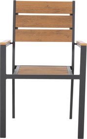 ΠΟΛΥΘΡΟΝΑ ΑΛΟΥΜΙΝΙΟΥ SAGA HM5981.03 ΑΝΘΡΑΚΙ-POLYWOOD ΣΕ ΦΥΣΙΚΟ 55x55x86Υεκ.