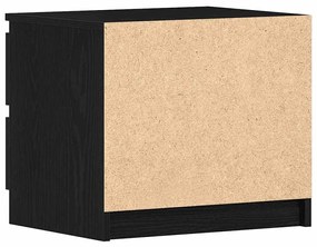 vidaXL Κομοδίνο 2 pcs Μαύρη δρυς 50 x 40 x 43.5 εκ. Επεξεργασμένο ξύλο