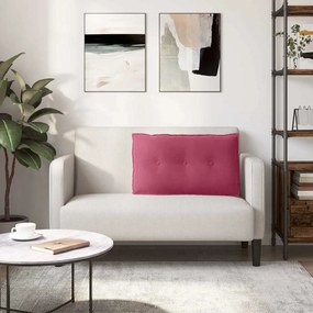 vidaXL Μαξιλάρι Πλάτης Κόκκινο 80 x 50 cm Υφασμάτινο Κορντουρά