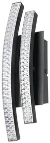 Eglo Lejias Μοντέρνο Φωτιστικό Τοίχου με Ενσωματωμένο LED και Θερμό Λευκό Φως σε Μαύρο Χρώμα Πλάτους 28.5cm 99803