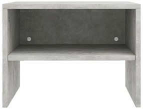 vidaXL Κομοδίνο Γκρι του Σκυροδέματος 40 x 30 x 30 εκ. από Επεξ. Ξύλο